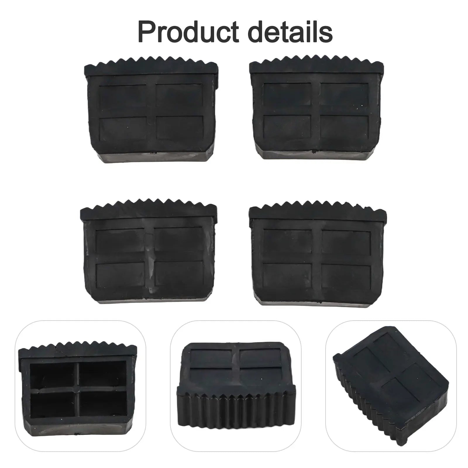 4pcs Ladder Feet Rubber Pad Non-slip Feet Attic Ladder Leg Protector Ladder Feet Covers Stabilizers Accessories Oasis Select