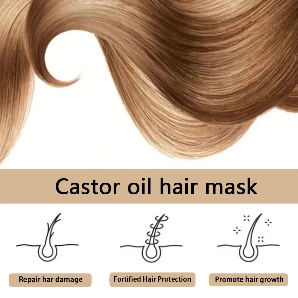 YOUNGCOME Pure Castor Oil Hair Growth Mask | Anti-Breakage Castor Oil Hair Mask Oasis Select