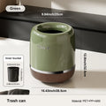 Trash can, high-value paper basket bucket, large capacity, round design, suitable for living room, toilet, bedroom, kitchen Oasis Select green