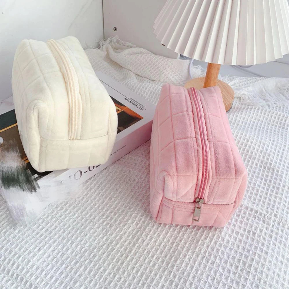 Cute Plush Makeup Bag – Travel Cosmetic Toiletry Pouch