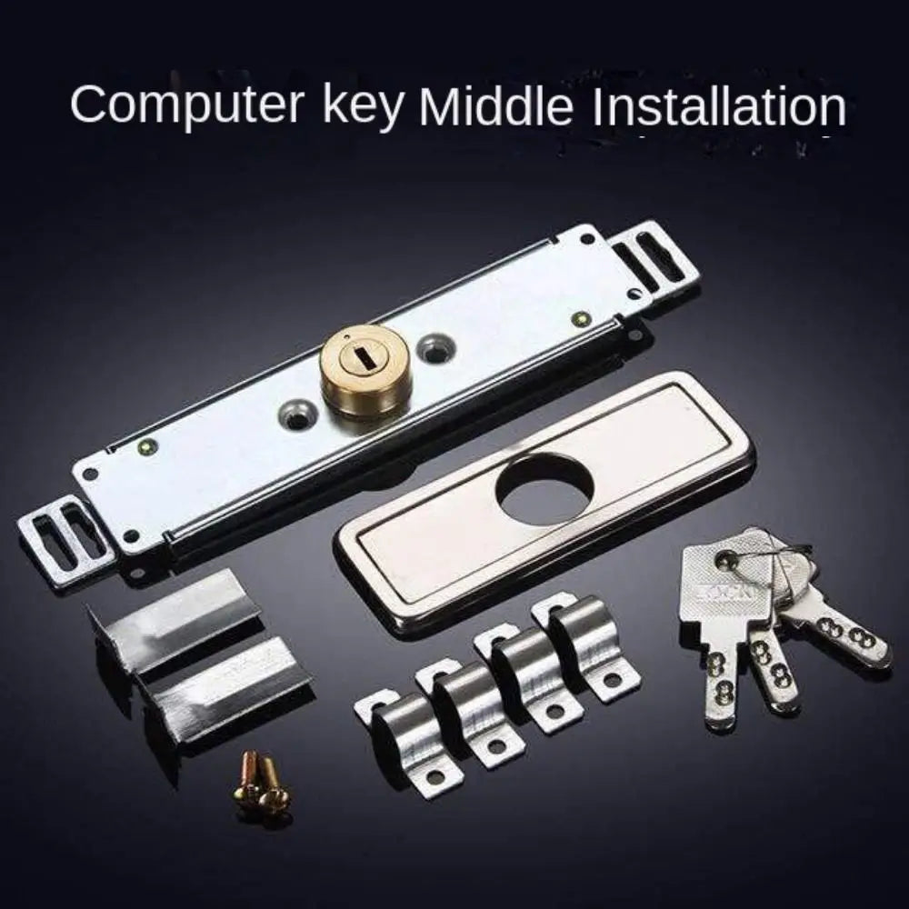 New Alloy Roller Shutter Door Lock Middle Bottom Hardware Roll Gate Lock with Key Cross Shaped Anti-theft Locks Garage Oasis Select Style 3