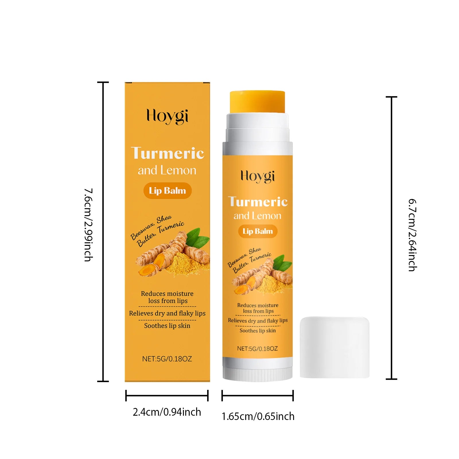 Hoygi 3-in-1 Turmeric Lip Balm, Scrub & Plumping Serum Set Lip Care Set Oasis Select Lip Balm