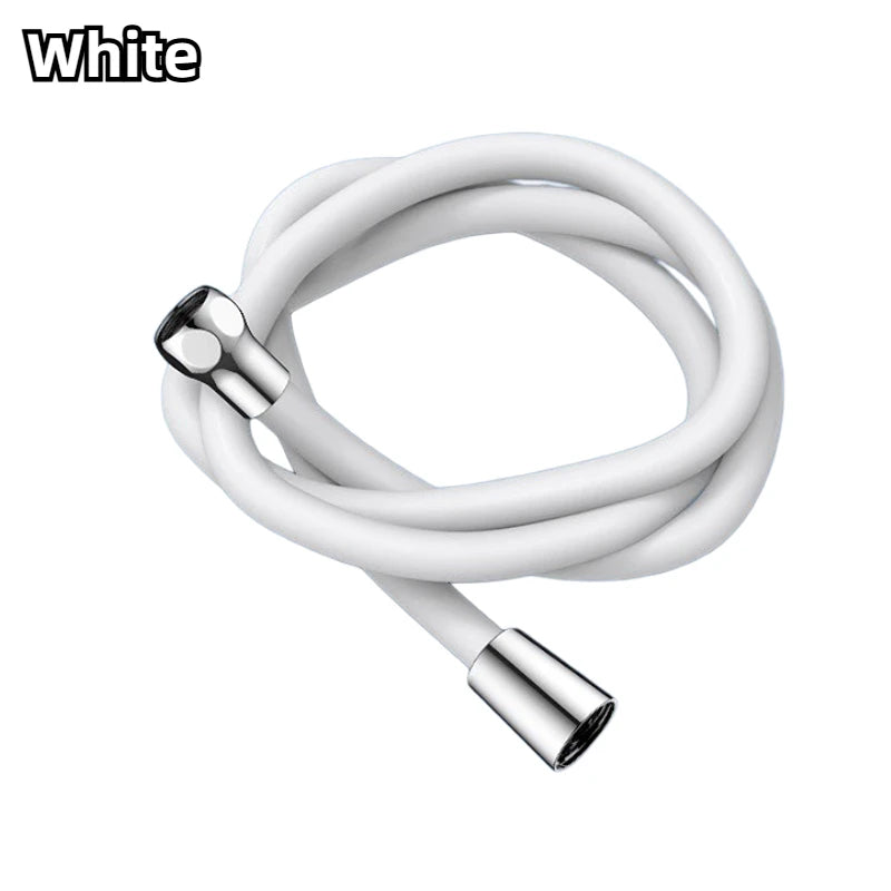 1.5/2M Bathroom Silicone Shower Tube Bend Arbitrarily Hose Explosion Proof Anti-winding Shower Hose Bathroom Faucet Accessories Oasis Select WHITE 2M