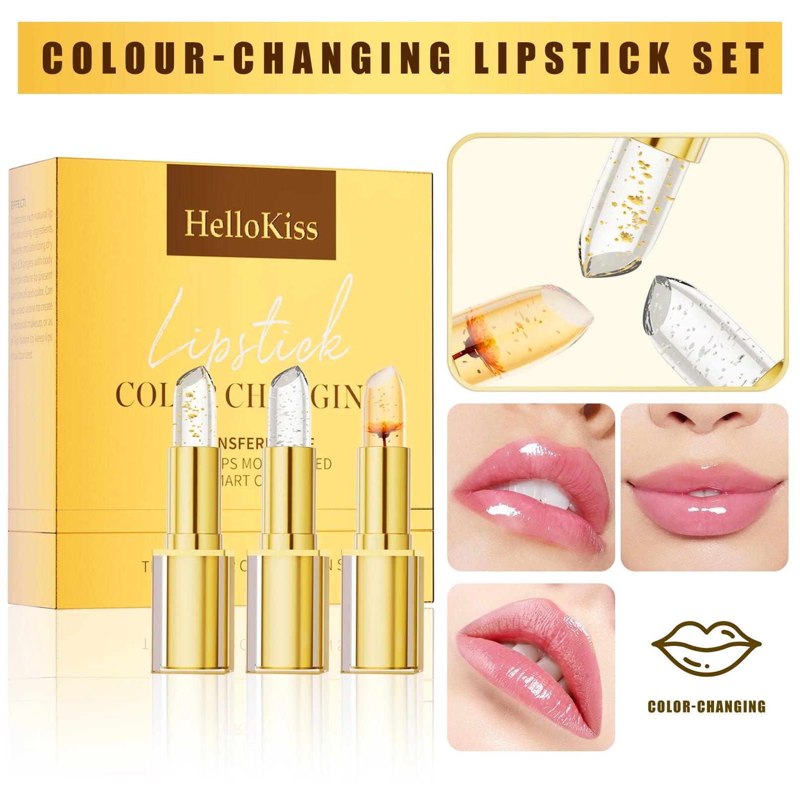 Hello Kiss Color-Changing Jelly Lipstick – Waterproof Lip Balm