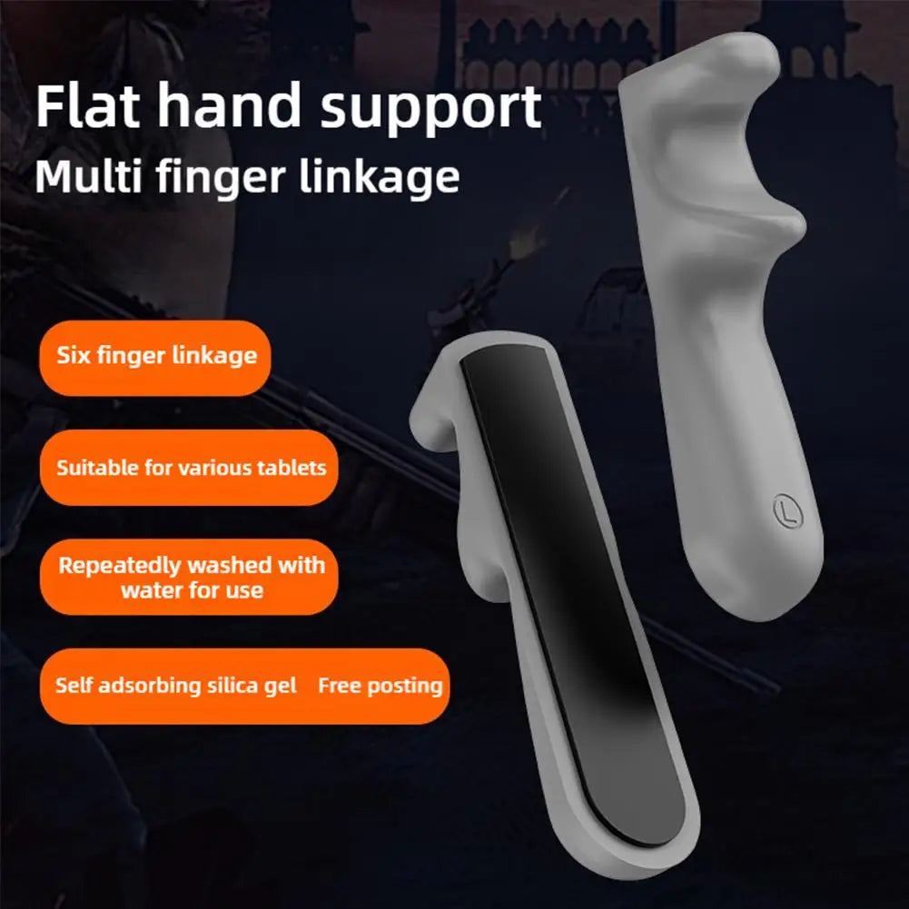 Silicone Tablet Gamepad Grip – 6-Finger Gaming Handle for iPad