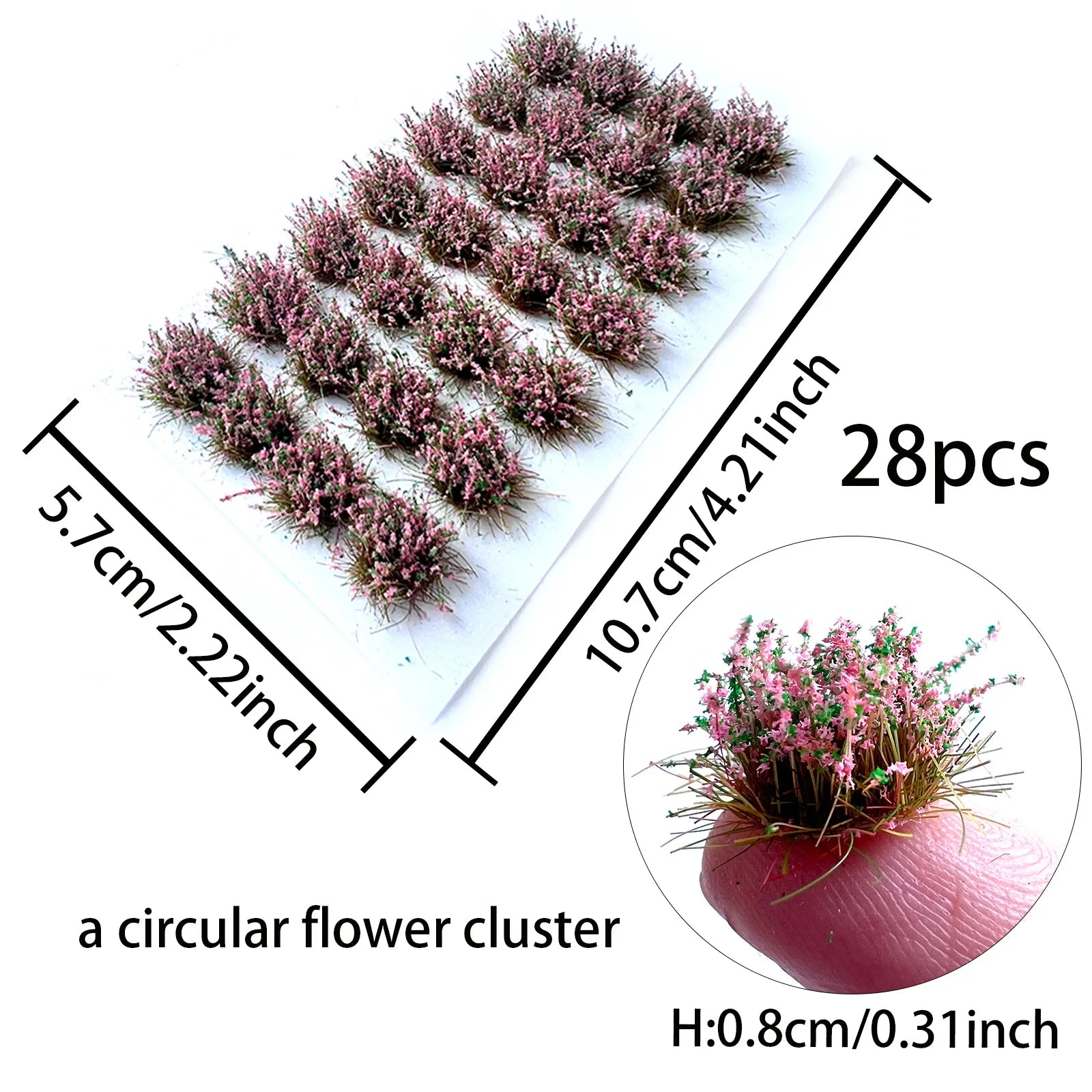 Grass Tufts Static Scenery Model Sand Table Building Layout Flower Cluster Landscape Wargame Miniature Garden Decor Oasis Select B