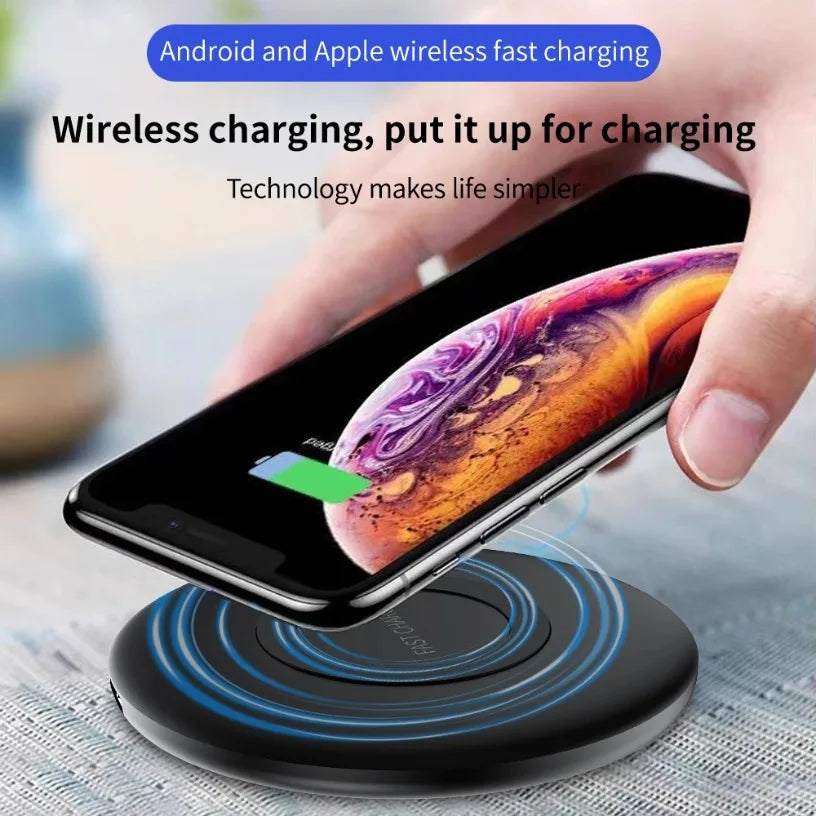 For Samsung QI Wireless Fast Charger Pad For Galaxy S20 S21 S22 S23 S24 S10 S9 S8 Plus Note 20 Ultra 10 9 8 Z Flip Fold 6 5 4 3 Oasis Select