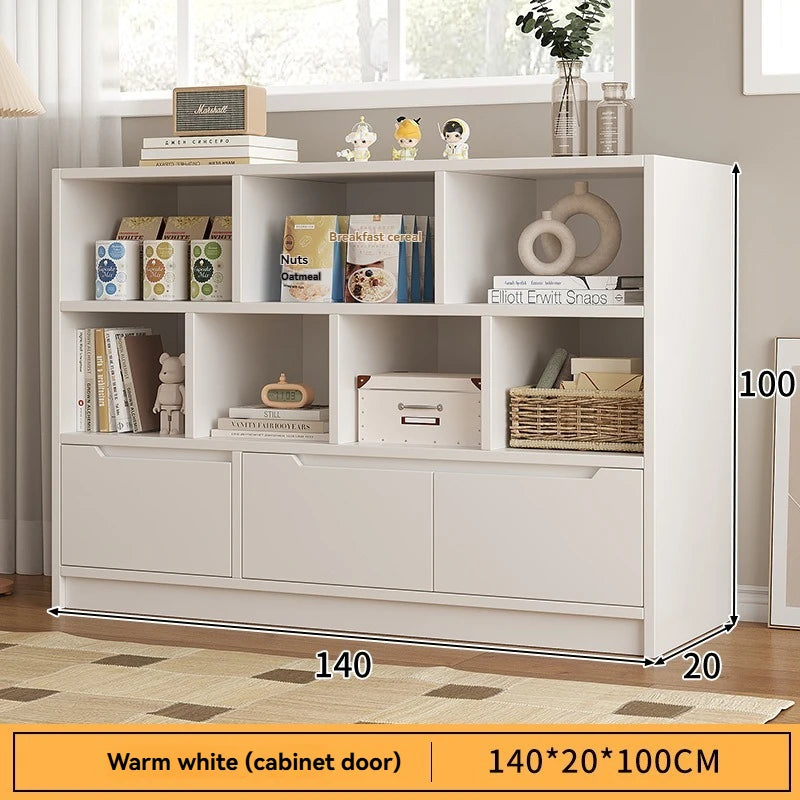 Bookshelf floor to ceiling household multifunctional storage rack living room large capacity multi-layer display cabinet simple Oasis Select Type D