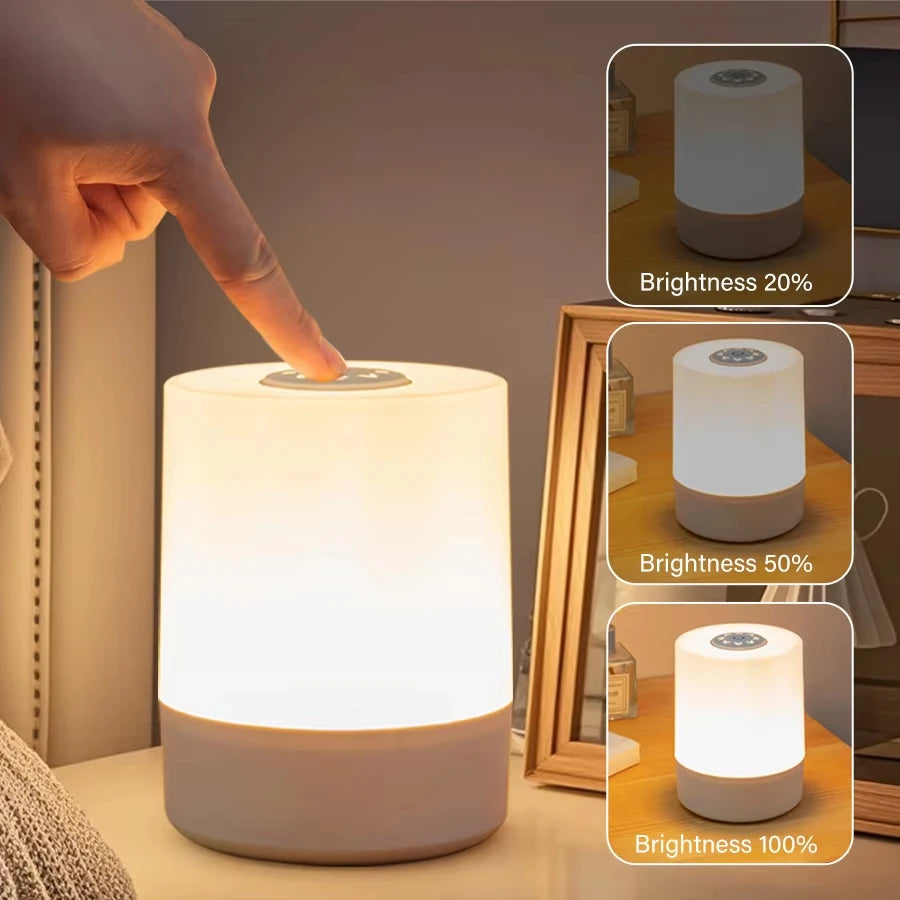 Dimmable LED Touch Night Light – Rechargeable Bedside Lamp LED Night Light Oasis Select