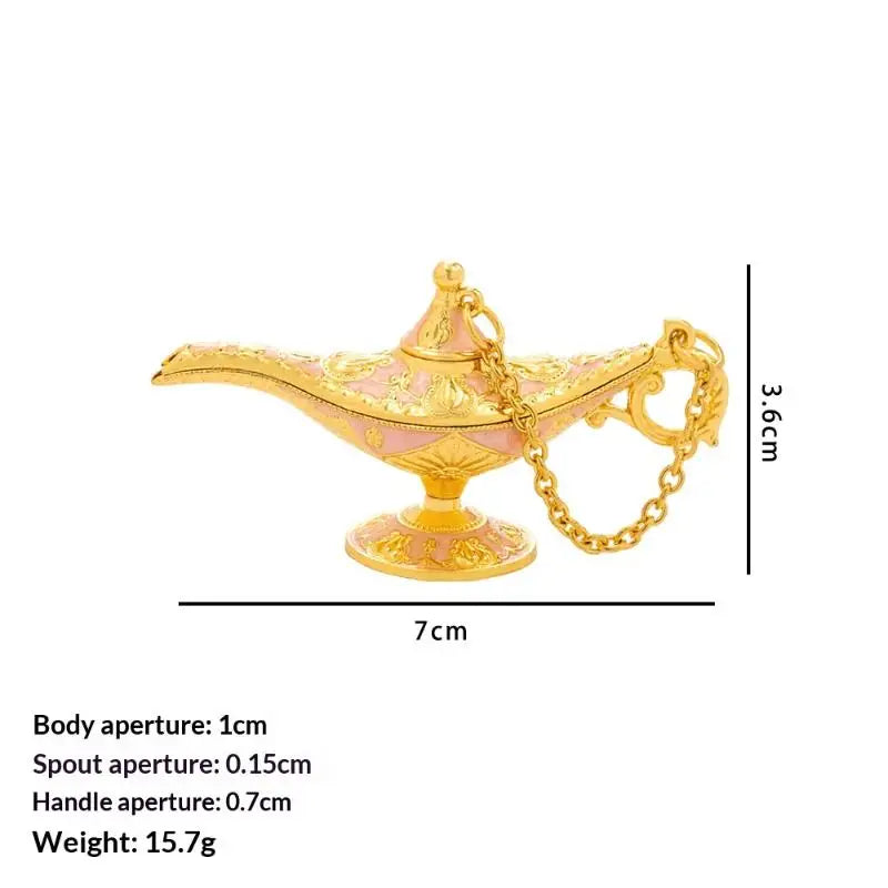 Vintage Aladdin Lamp Miniature Statue | Wedding & Home Decor Miniature Decorative Statue Oasis Select Pink
