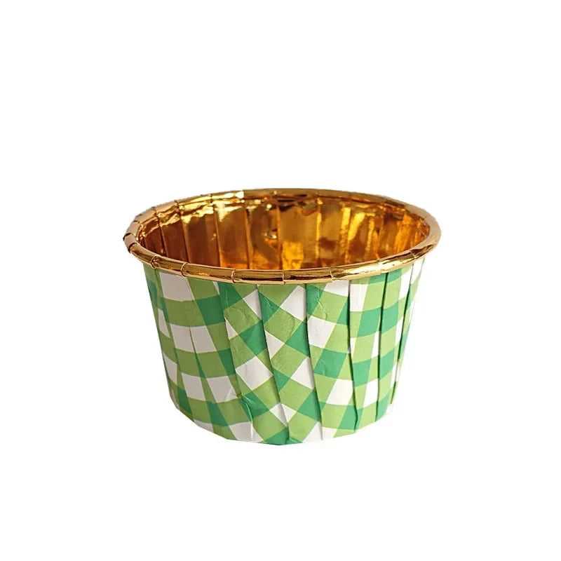 Gold Foil Rolled Paper Cups, Muffin Cupcake, Wedding Party Decorations, Heat Resistant, Kitchen Baking Accessories, 30Pcs Oasis Select 09