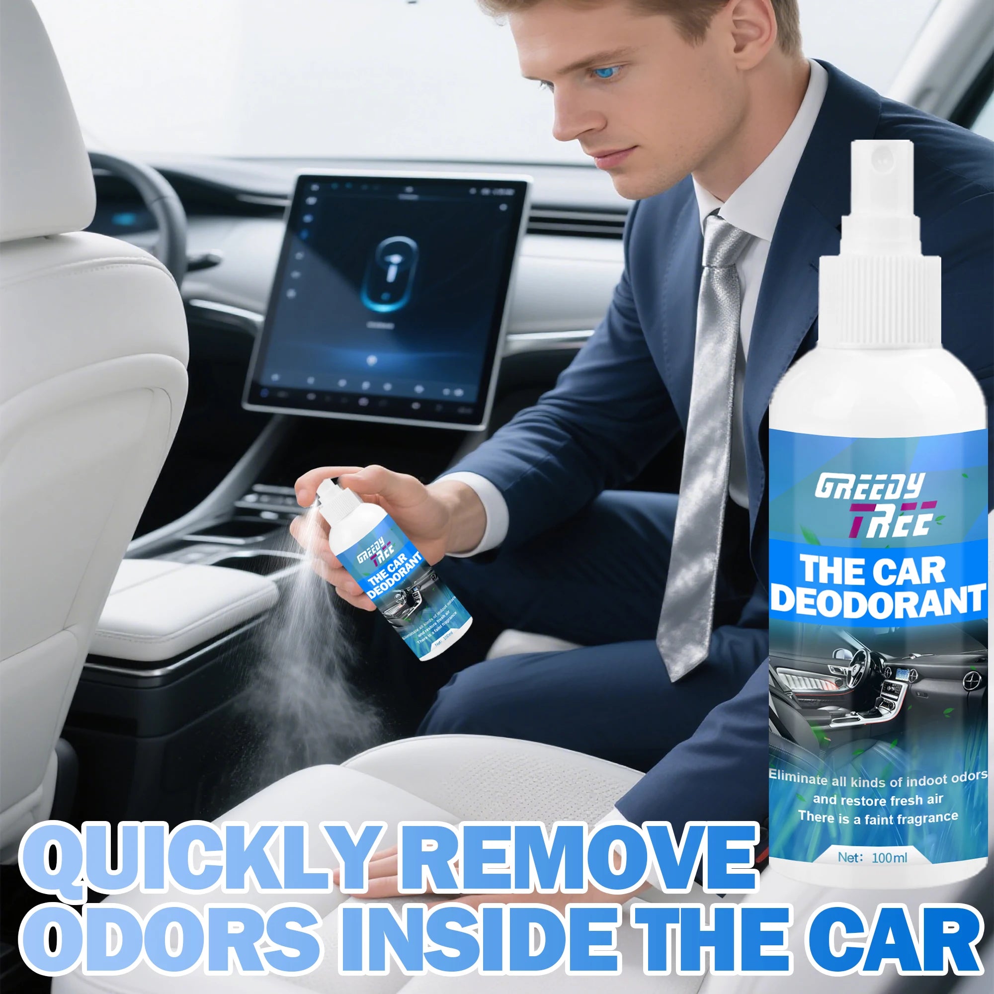 Car Air Freshener Antibacterial AC Deodorizer Spray