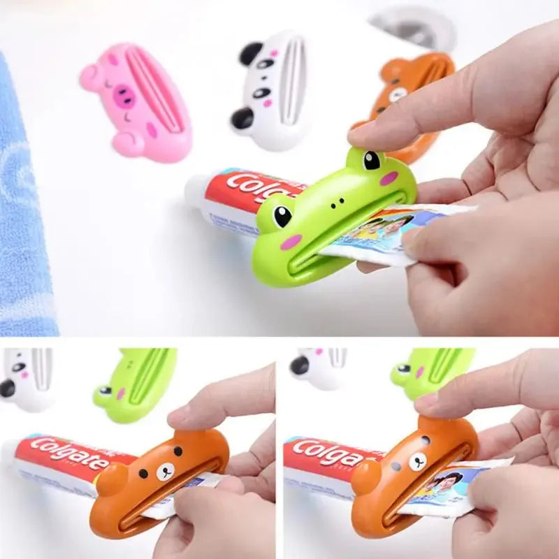 1/2/3pcs For Home Bathroom Animal Easy Toothpaste Dispenser Plastic Tooth Paste Tube Toothpaste Squeezer Rolling Holder Cocina Oasis Select