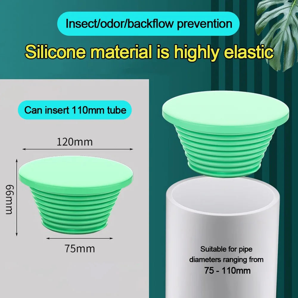 Silicone Sewer Pipe Sealing Ring Anti Odor Conical Shape Water Pipe Plug Anti-clogging Sewer Seal Hole Sealing Plugs Oasis Select LV4