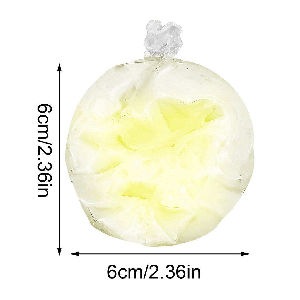 Squishy Stress Balls slow rebound wax skin squeeze toy for Kids Adult Quiet Sensory Fidget Toy Soothing Relieving Stress Oasis Select Yellow 1PC