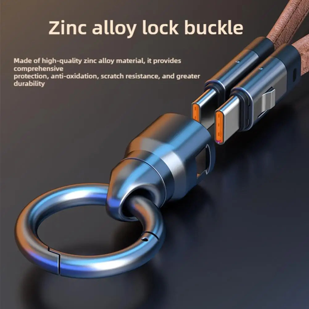240W USB-C Keychain Charging Cable | PD Fast Charge Type-C