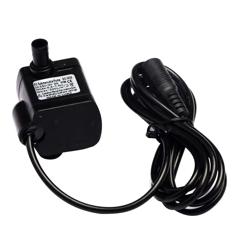 DC12V DC-1020 Mini Micro Submersible Water Pump DC 3W 5.5V- 12V Aquarium Fish Tank Fountain Pond Water Pump 39*38*28mm Wholesale Oasis Select