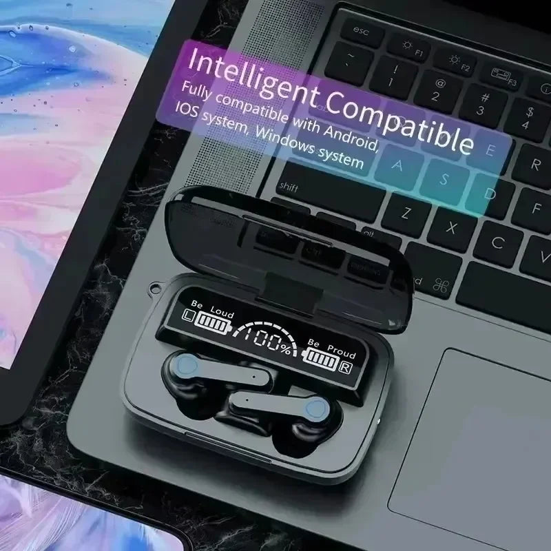 TWS Earphone Intelligente Touch Control Wireless Bluetooth-compatible Headphones Waterproof LED Display With Mic Oasis Select