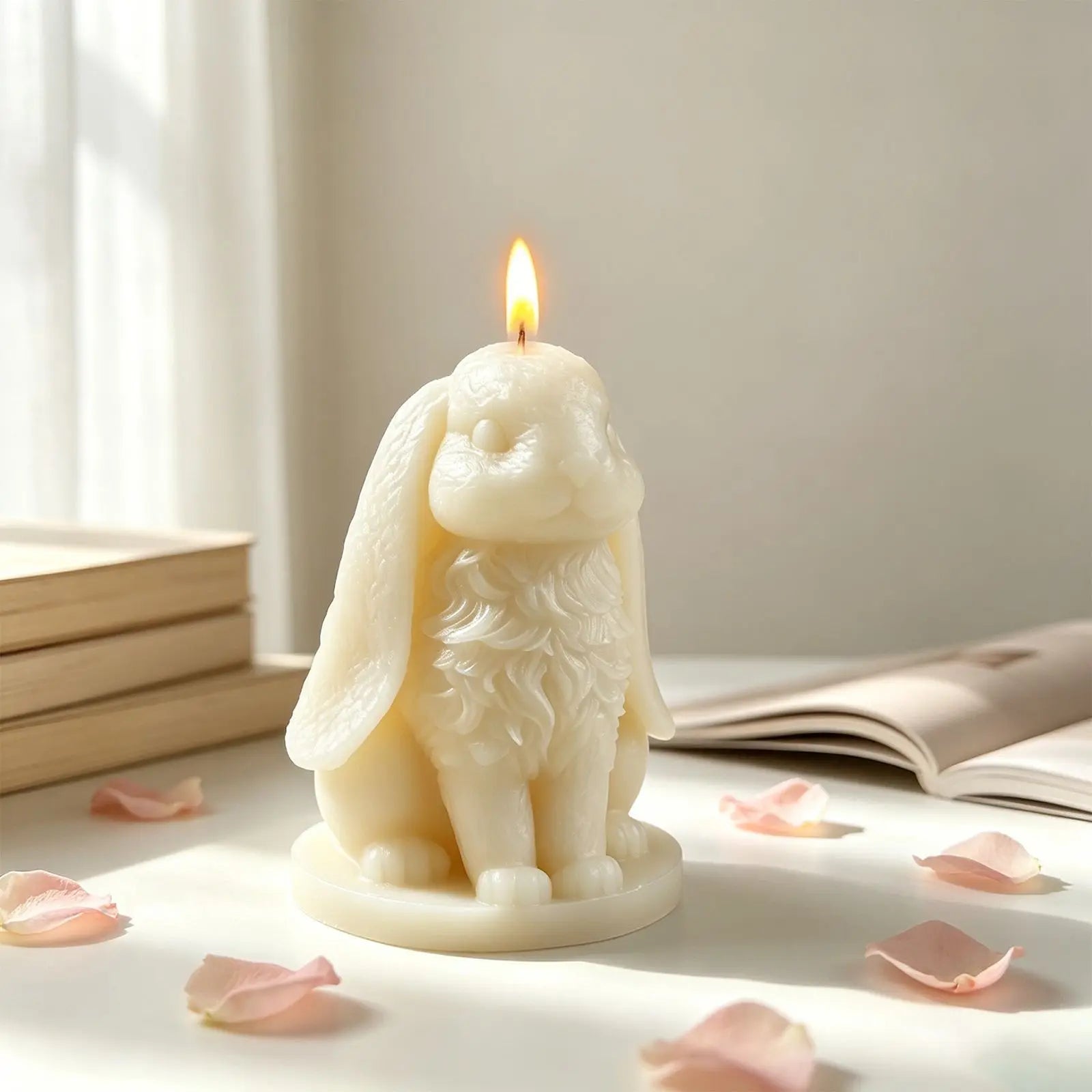 Diy Aromatherapy Plaster Big Ears Hairy Rabbit Candle Decoration Jewelry Silicone Mold Oasis Select
