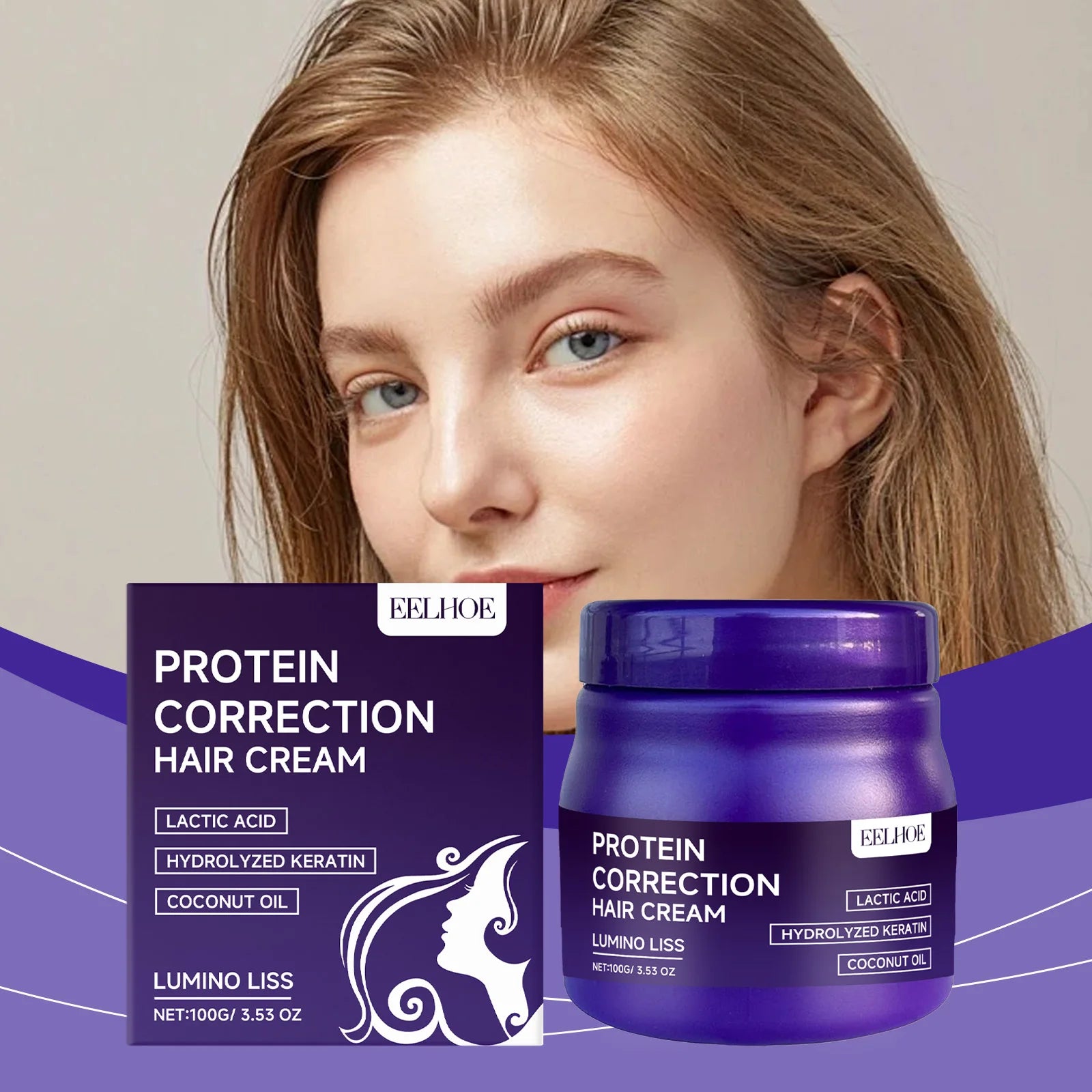 Protein Hair Straightening Cream – Frizz Control & Moisture Hair Straightening Cream Oasis Select Nourishing