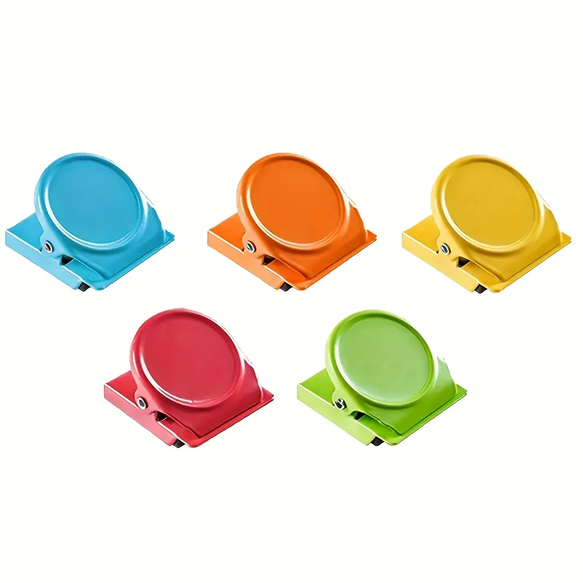 5pcs Magnetic Office& Refrigerator Clips- Colorful Multi-Use Document Organizer, Suitable for Home and Kitchen Oasis Select