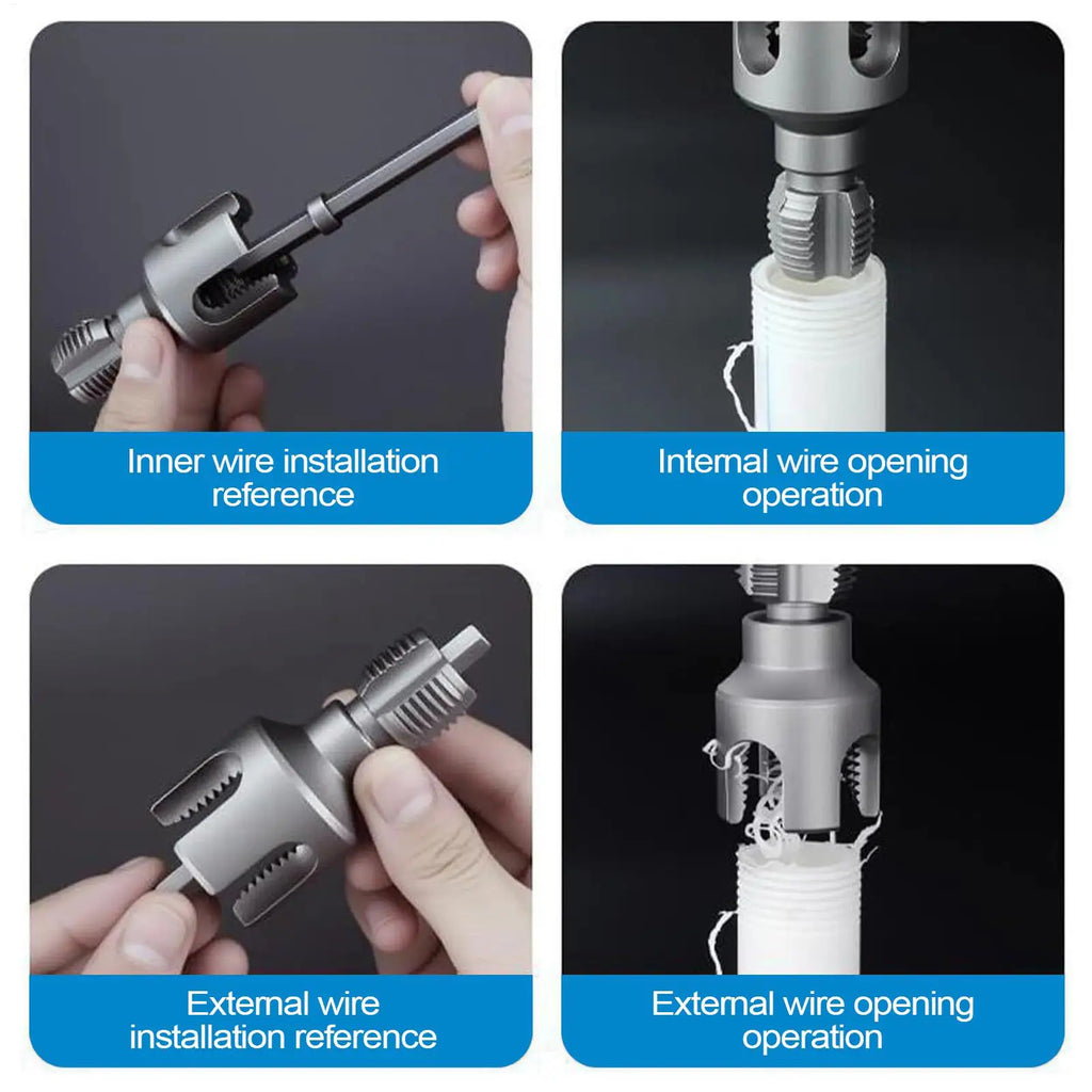 2PCS 20MM+25MM Water Pipe Threader Tapping Tool Ppr/pvc Internal Thread External Thread Integrated Die Water Pipe Opener Oasis Select