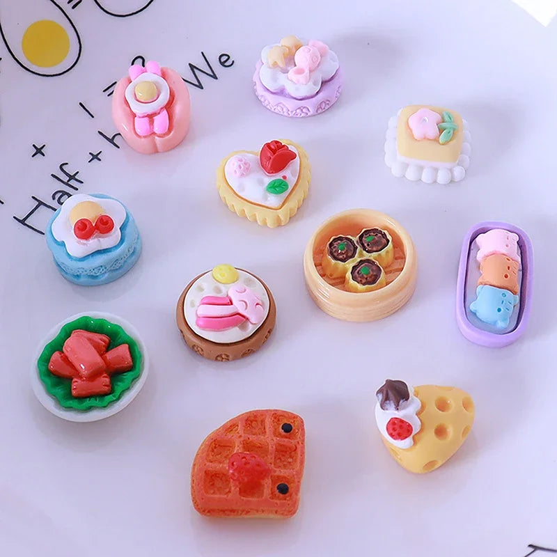 10Pcs Dollhouse Mini Food Toys Dollhouse Kitchen Decoration Dollhouse Accessories For Kids Pretend Play Toy Oasis Select