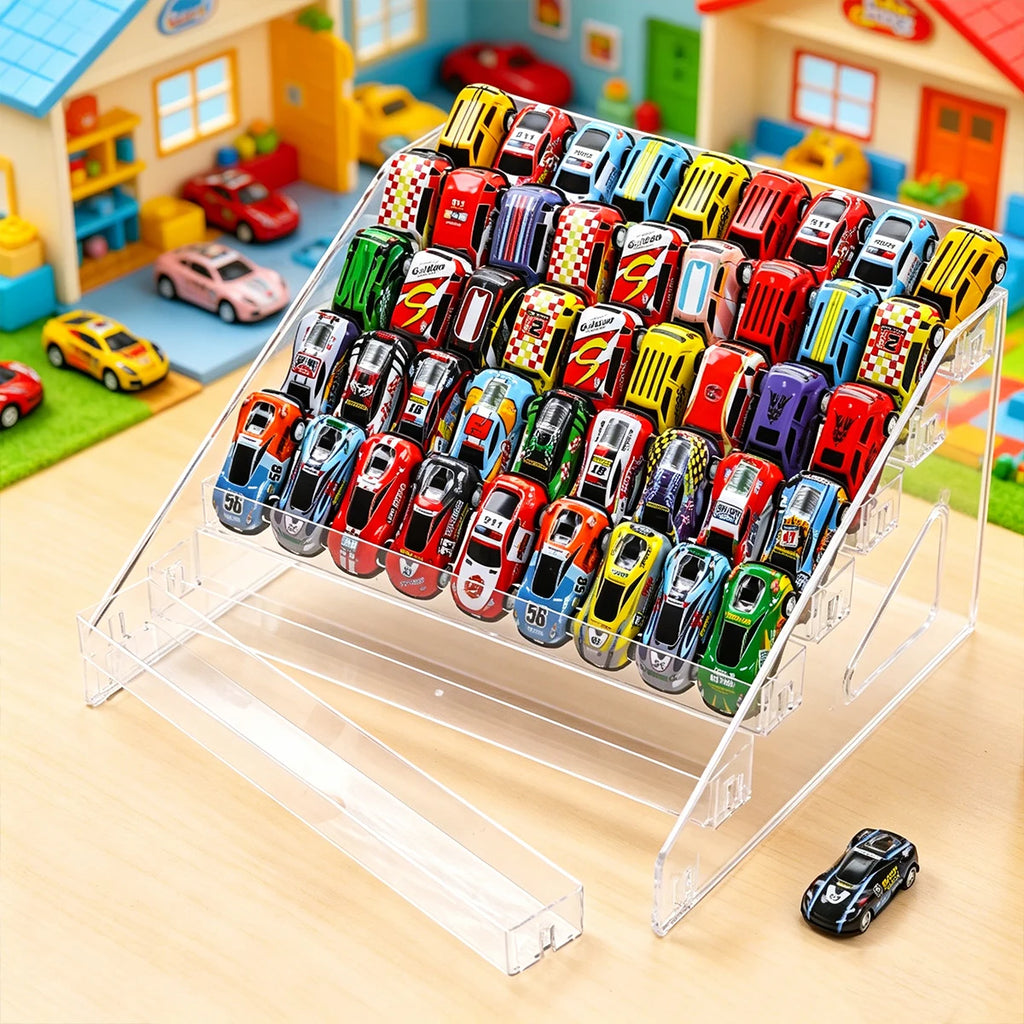 1pc acrylic multi-layer stepped toy car display rack buckle cosmetic home storage rack ideal choice for storage enthusiasts Oasis Select
