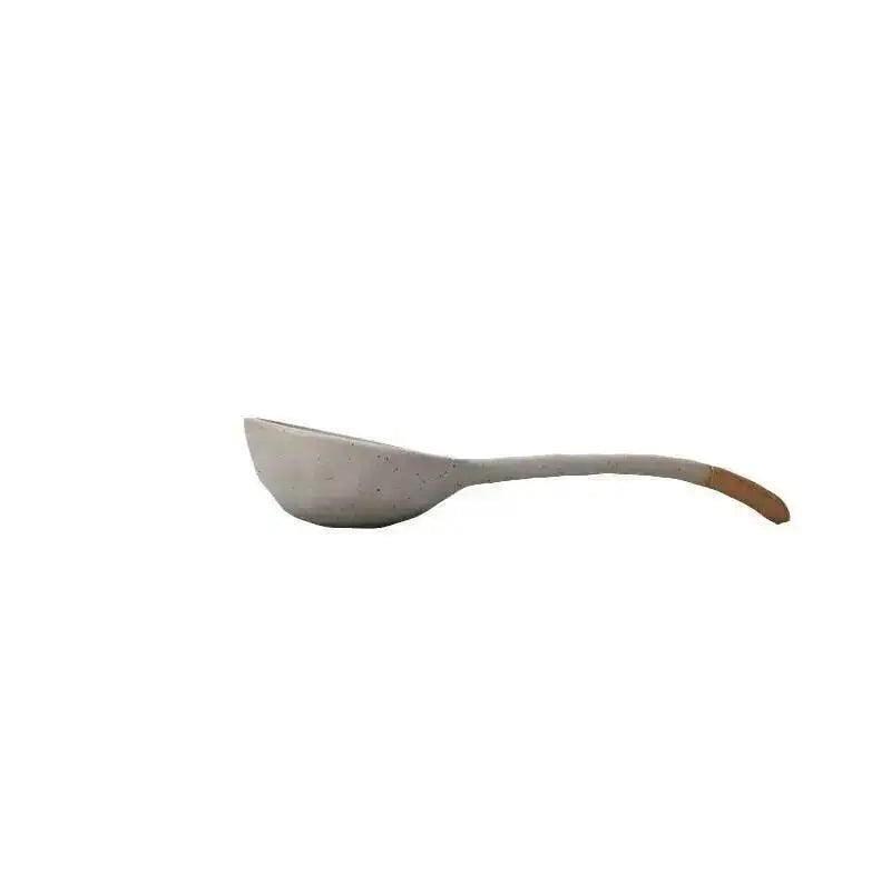 Rustic Ceramic Serving Spoon Long-handled Soup Spoon Large Spoon Ceramic Tableware Oasis Select