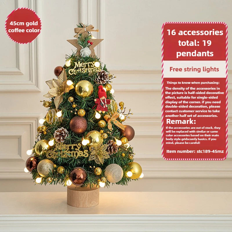 New Christmas Tree Home Small Desktop Ornament Diy Material Packaging Decoration Christmas Decoration Mini Christmas Tree Oasis Select 45cm C Look at the picture