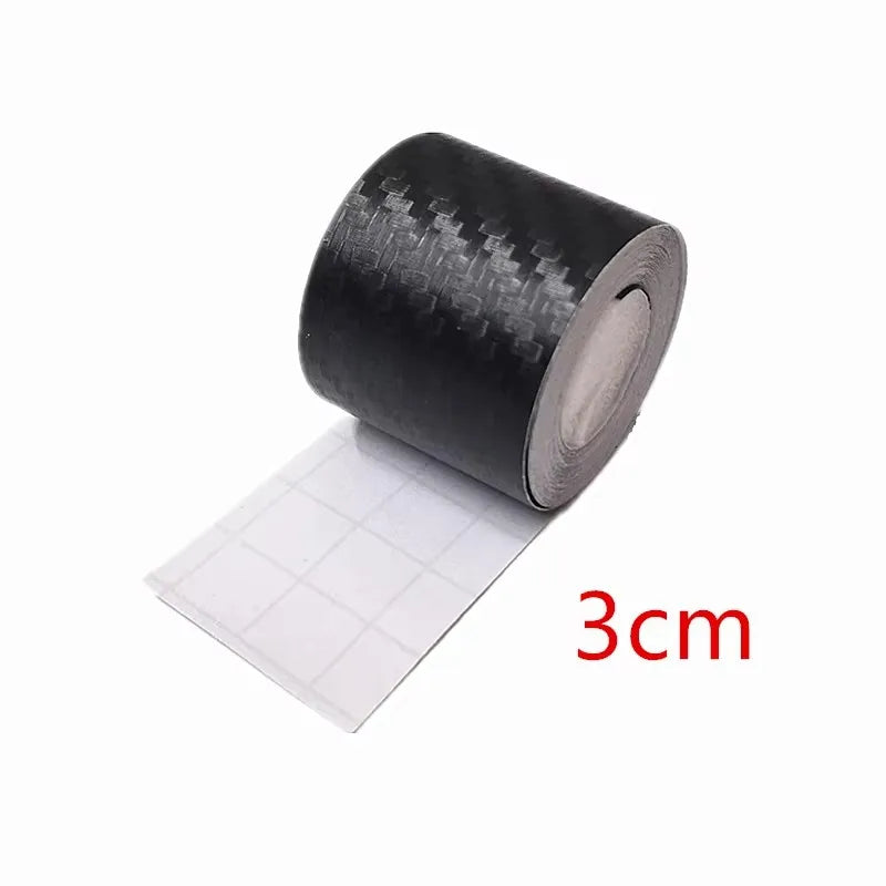 1/3Pcs Carbon Fiber Stickers Door Sill Anti-stepping Protector Trunk Bumper Side Mirror Anti Scratch Tape Auto Decals Oasis Select Width 3cm Length 10m