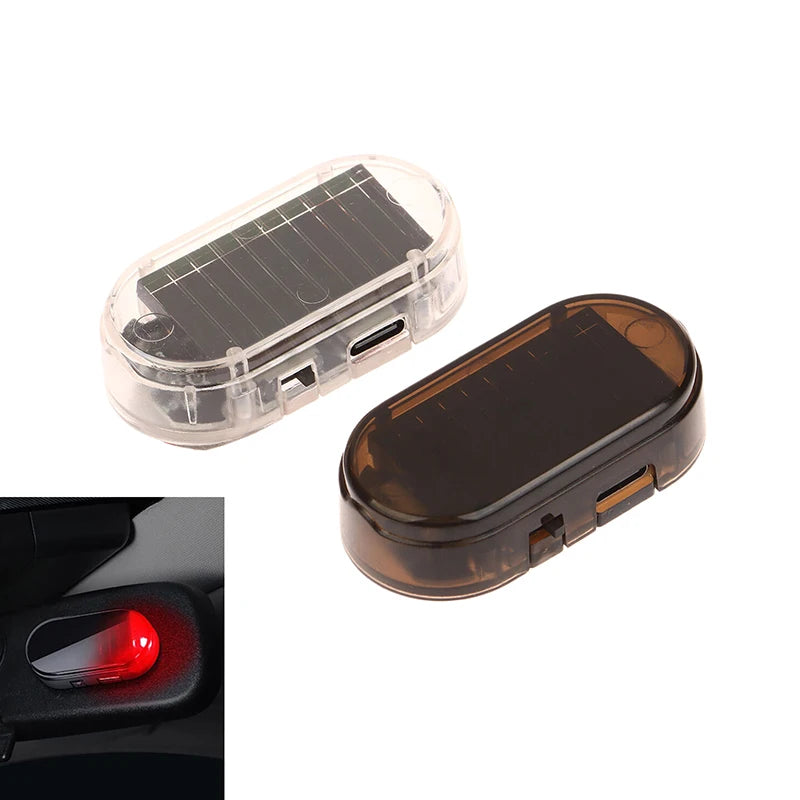 Solar Powered Car Fake Security Light – LED Flashing Dummy Alarm