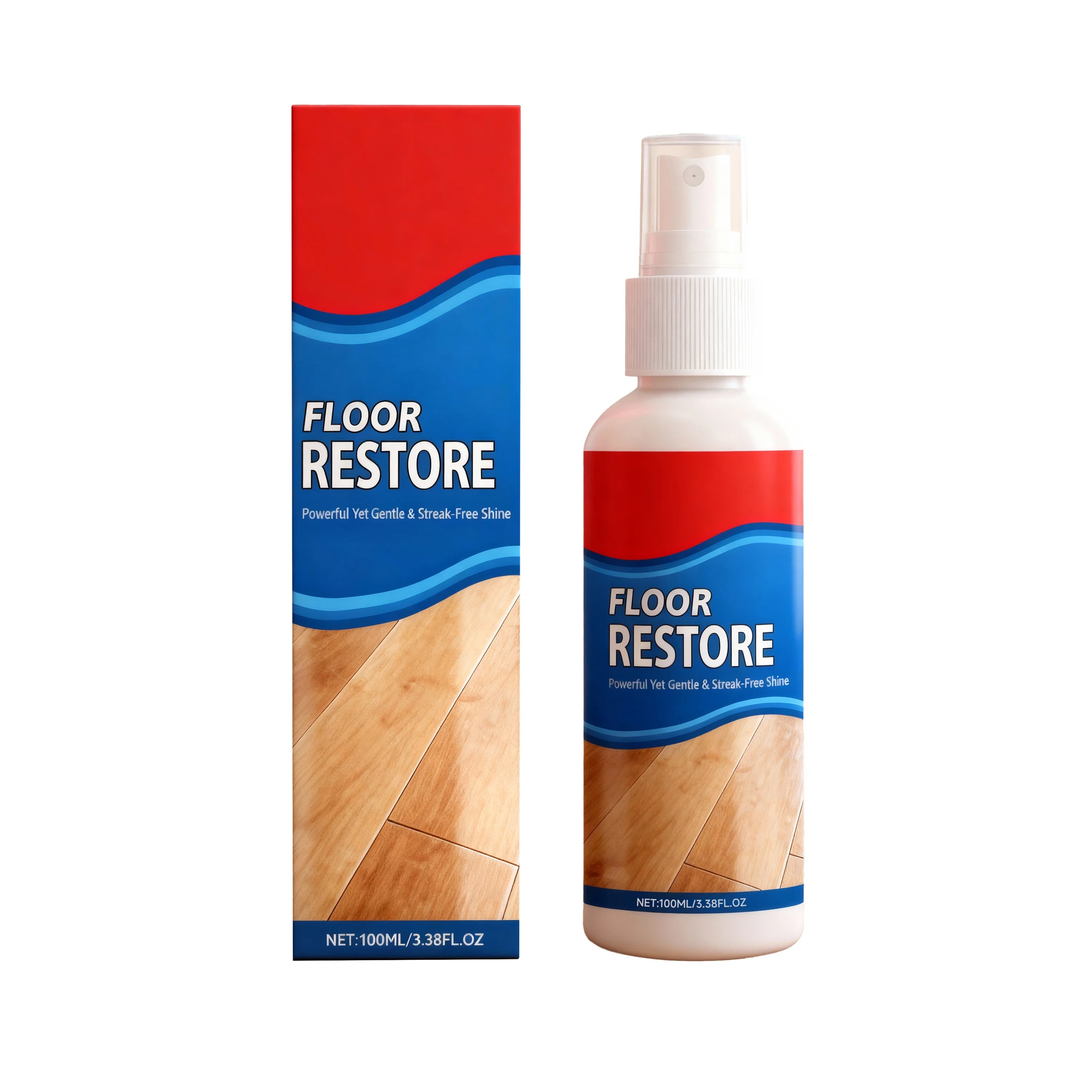 Wood Floor Polish Cleaner Removes Dirt Stain and Grime Restores Shine Brightening Floor Restore Spray Daily Home Cleaning Tool Oasis Select 100ml boxed