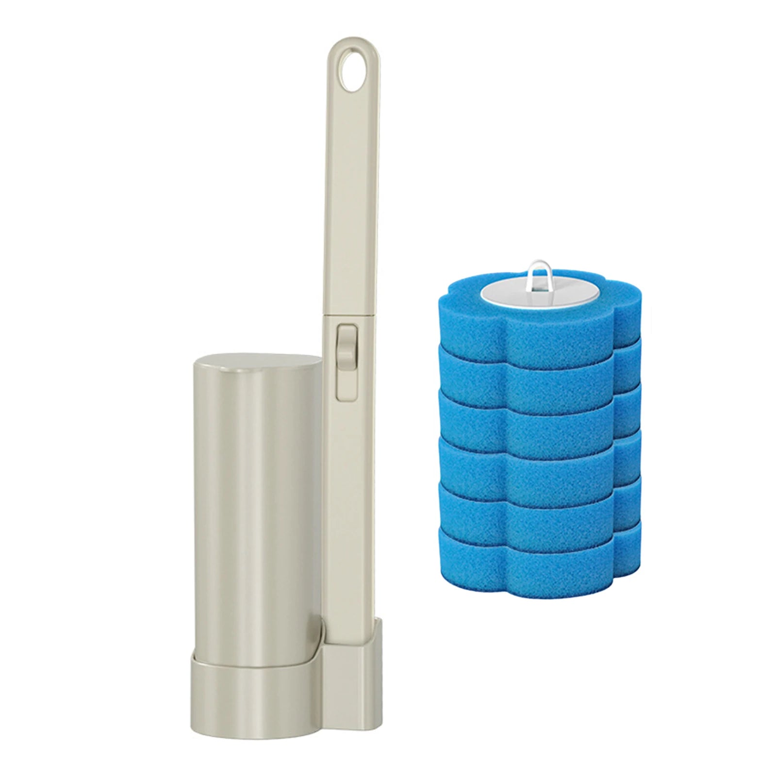 Disposable Toilet Brush Kit with 6 Refills | Contact-Free