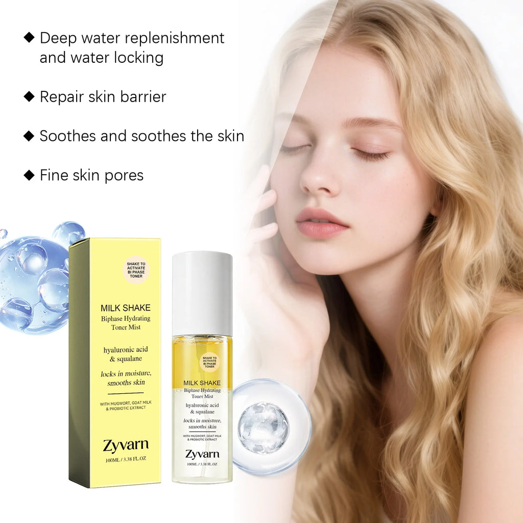 Zyvarn Biphase Hydrating Toner Spray – Hyaluronic Acid & Squalane