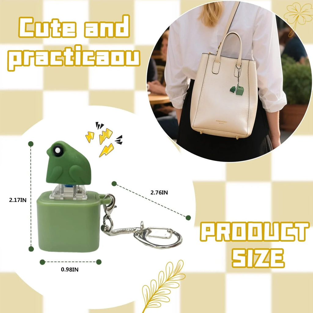 Croaking Frog Keychain LED Fidget Clicker – Stress Relief Gift Fidget Keychain Toy Oasis Select