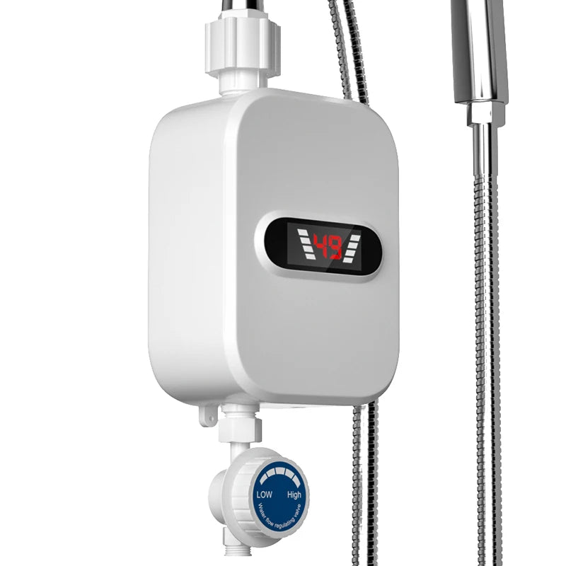 3500W Electric Mini Instant Hot Water Heater Bathroom Faucet Tap Heating 3 Seconds Instant Water Heater Shower Head Set Oasis Select