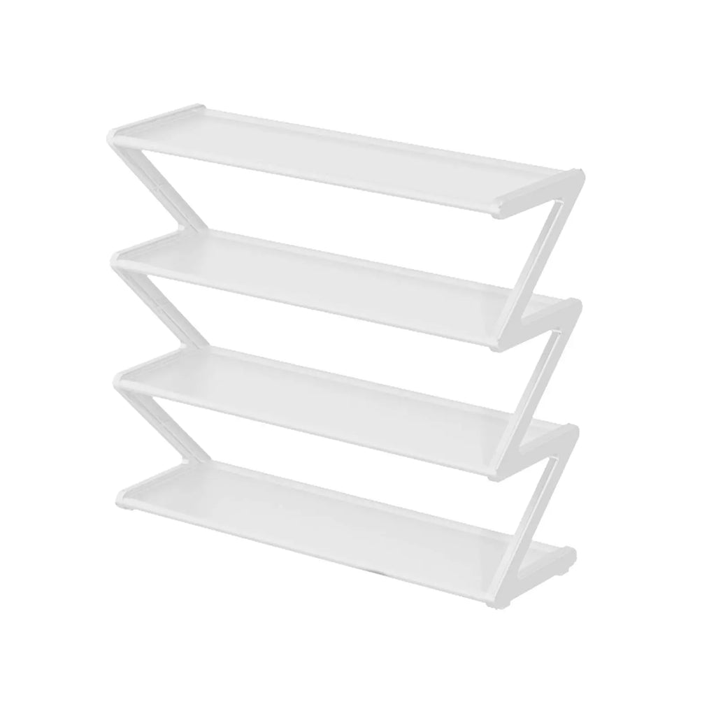4-tier stainless steel shoe rack that saves space and is suitable for wardrobes, entryways, bedrooms, floors, and outdoor use Oasis Select