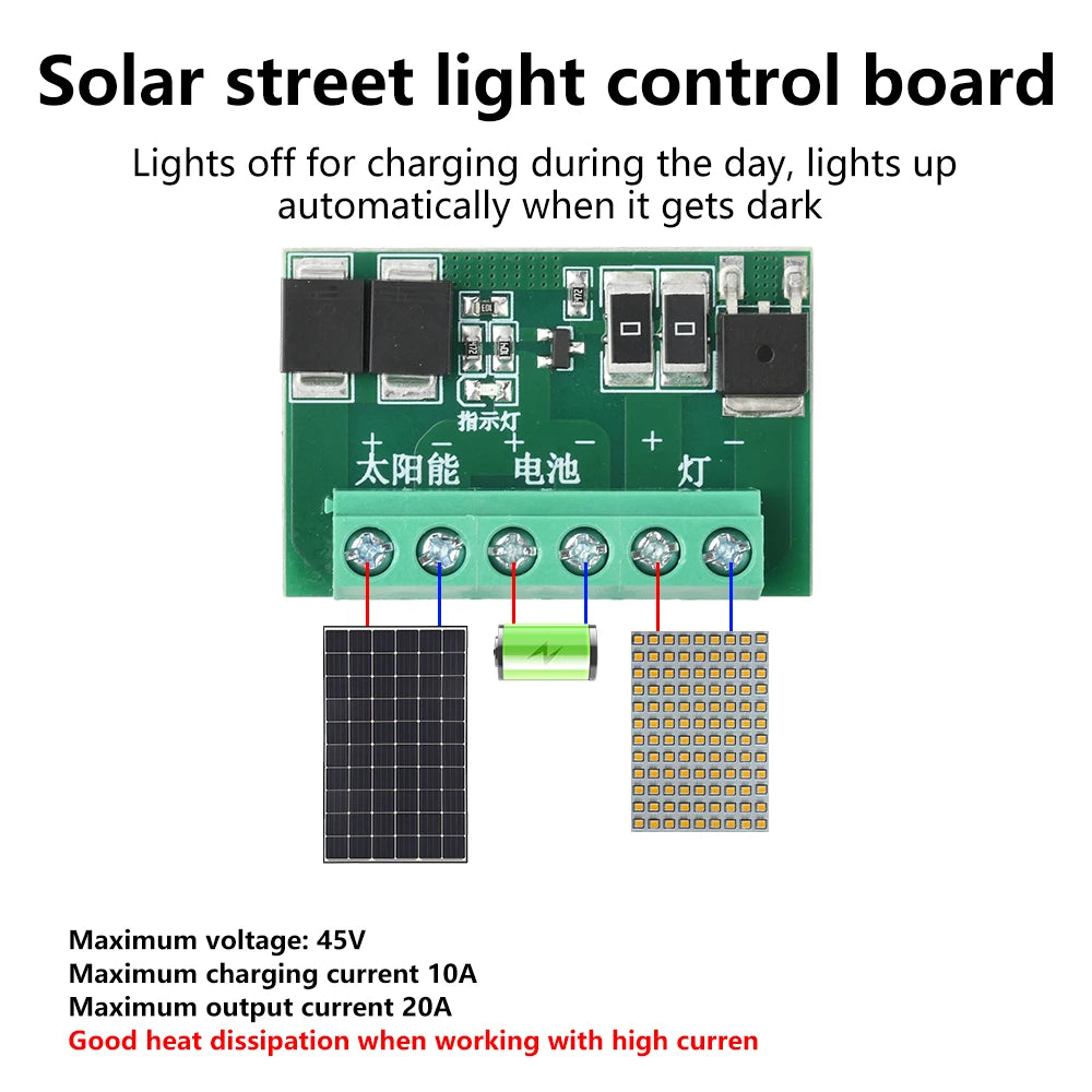 DC6-45V Solar Street Light Control Circuit Board LED Light Switch Solar Module Controller Driver Power Supply Oasis Select