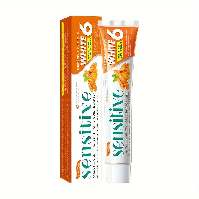 Turmeric Toothpaste for Fresh Breath, Deep Cleaning, and Whitening Teeth 100g Oasis Select 1Pc