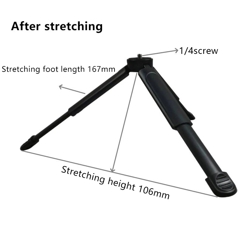 Universal Photography ABS Tripod With 1/4 Screw Mount Foldable Extendable Camera Handle Grip For Video Recording/Selfies Oasis Select