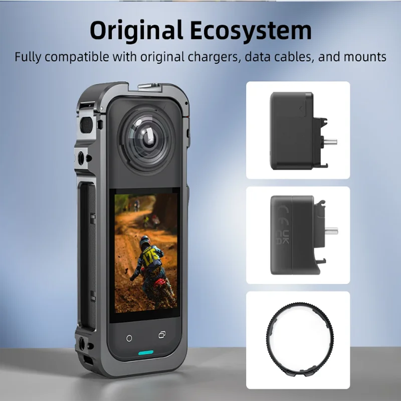 Insta360 X5 Metal Cage Kit – Frame, Lens Guard & Cover
