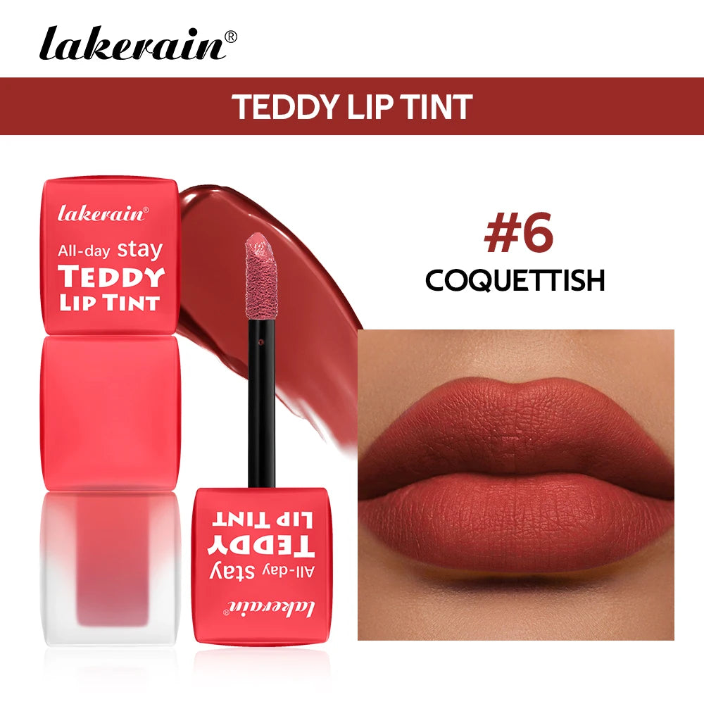 Matte Lip Tint Waterproof Long-Lasting Coloring Non-stick Cup Lip Gloss Gentle Texture Lightweight Lipstick Natural Makeup Oasis Select 6 Coquettish