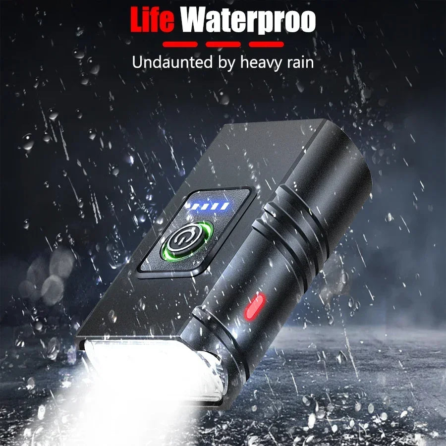 Bright Bicycle Light T6 LED Front USB Rechargeable MTB Mountain Bicycle Lamp 1000LM Bike Headlight Flashlight Cycling Scooter Oasis Select