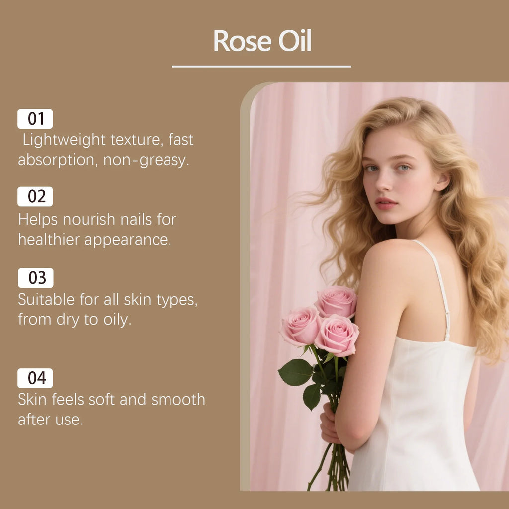 HOEGOA Rose Oil Face Serum – Anti-Aging & Brightening 100ml Rose Facial Serum Oasis Select