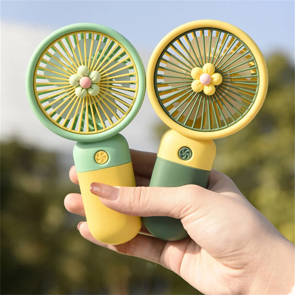 New USB Mini Wind Power Handheld Fan Convenient And Ultra-quiet Fan High Quality Portable Student Office Cute Small Cooling Fans Oasis Select