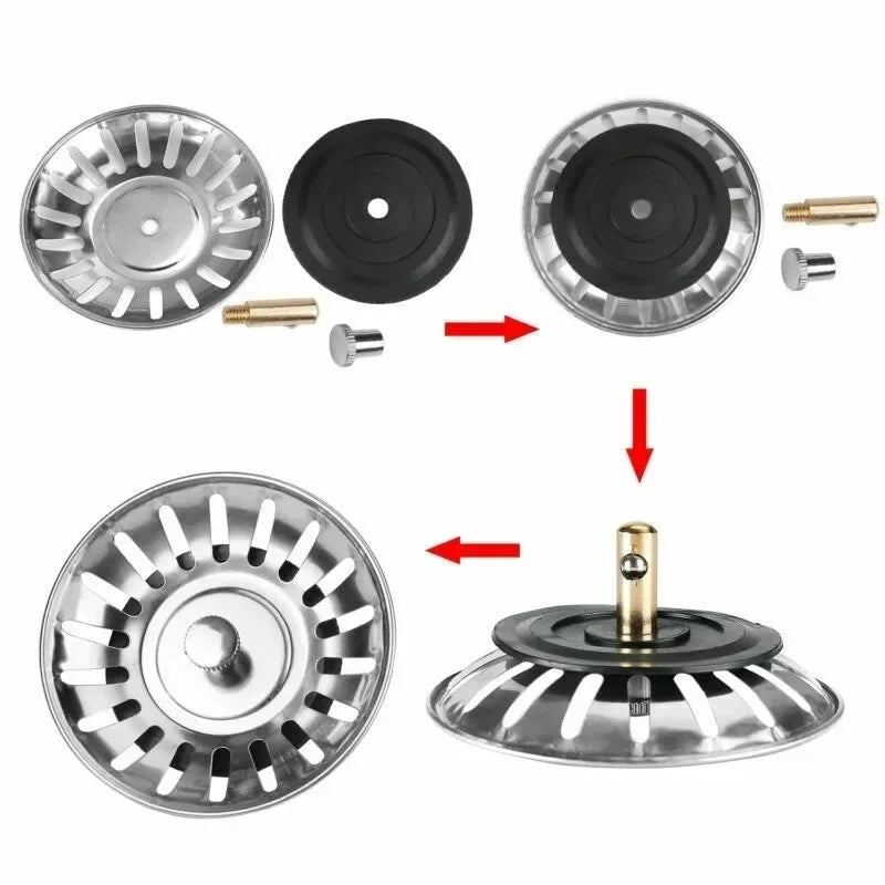 2pcs Kitchen Sink Strainer Stoppers and 1pc Sink Cleaning Cloth, Drain Plug, Sink Filter, Kitchen Floor Drain Tool Oasis Select