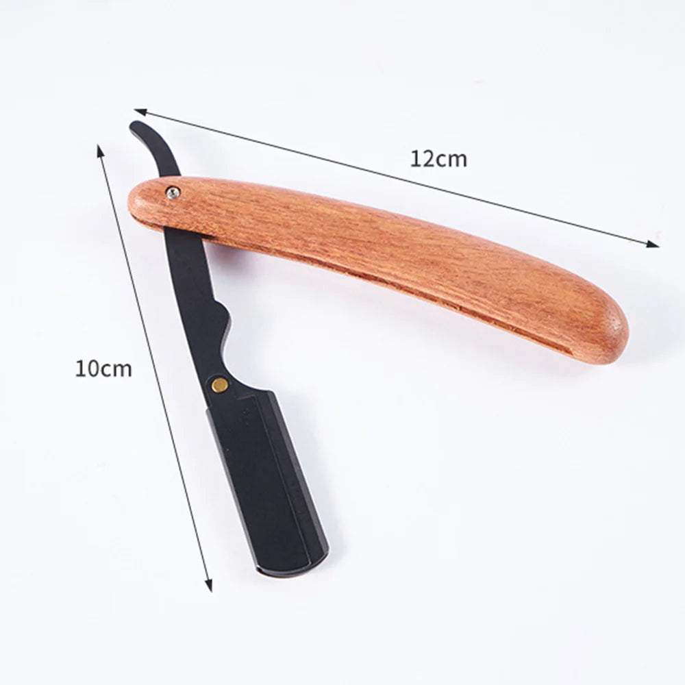 Beard Shaver Rosewood Fold Stainless Steel Beard Shaver Shave The Face Portable Folding Shaver For Men Oasis Select Gold