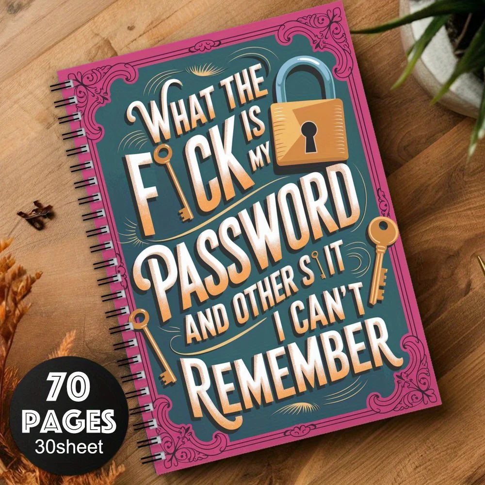 1pc Spiral Password Notebook Logbook Paper Material for Internet Website Address Log in Detail Scrapbook Kit Craft Supplies Oasis Select