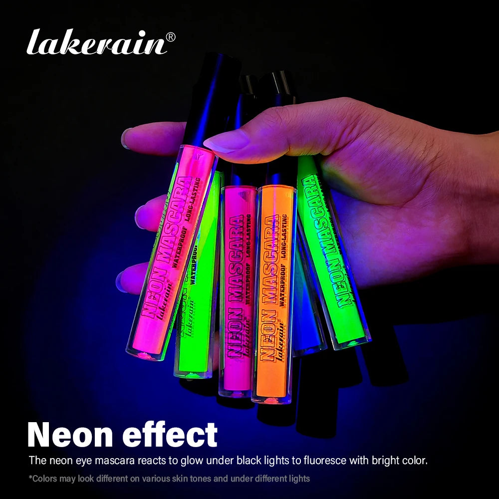 Fluorescence Mascara Waterproof Eyelash Long Lasting Fast Dry Colorful Neon Eyelashes Curling Lengthens Eye Lashes Cosmetics Oasis Select
